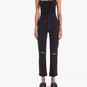MOTHER High Waisted Rider Ankle | Guilt as Sin | Black Women's Jeans